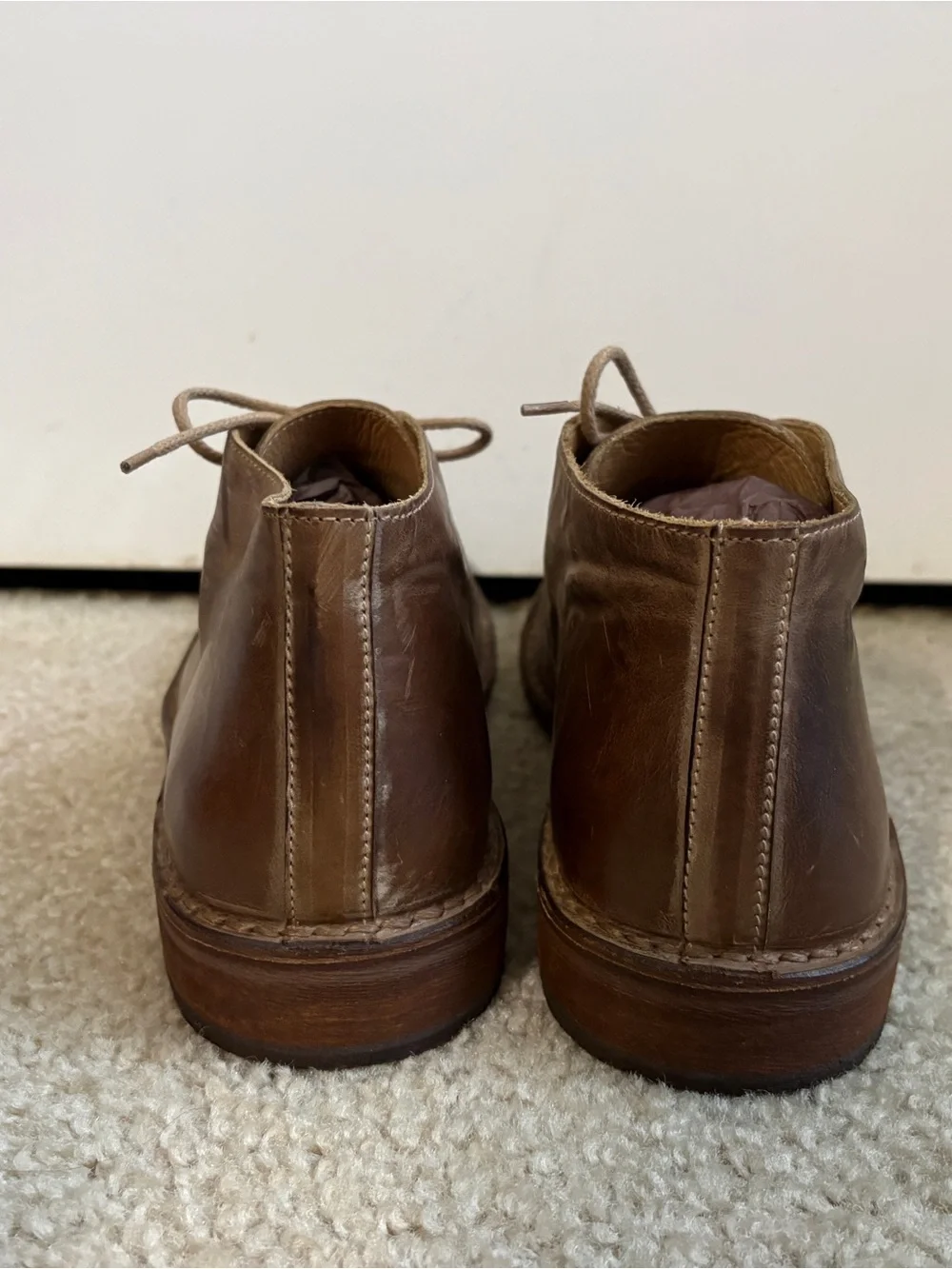 John Varvatos Brand New Men's Brown Leather Chukka Boots size 9
